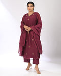 Anaya Suit Set - Deep Wine