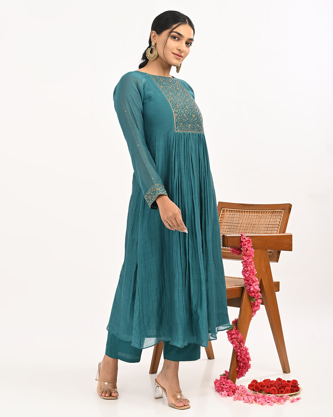 Heer Kurta Set - Teal Blue