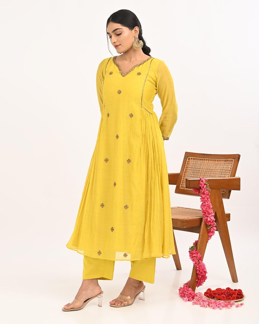 Heer Kurta Set - Yellow