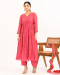 Mira Kurta Set - Rani Pink