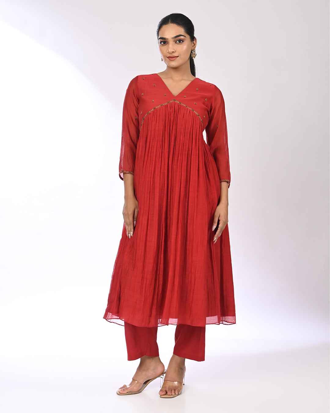 Mira Kurta Set - Red